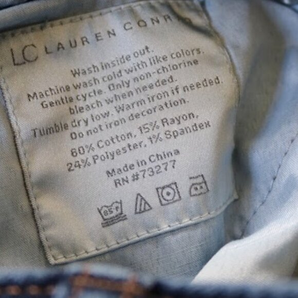 LC Lauren Conrad Skinny Ankle Jeans - Darkwash, Size 2 - Picture 11 of 12